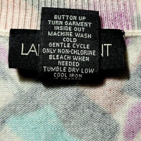 Lane Bryant Cardigan Sweater Size 18/20 Button Front Lightweight Purple Aqua - Picture 6 of 6